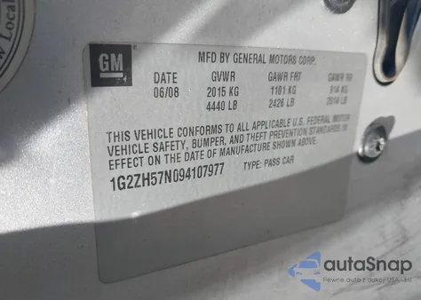 2009 Pontiac G6 Gt from USA, damaged, VIN 1G2ZH57N094107977